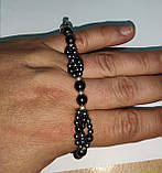 Яскравий браслет із гематитом "Срібло", фото 4
