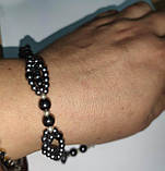 Яскравий браслет із гематитом "Срібло", фото 10