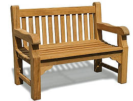 Лавка, лава зі спинкою 1200 х 690 мм від виробника Garden park bench 04