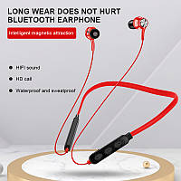 Вакуумні навушники та гарнітура бездротові Bluetooth блютуз для телефону FR5 Червоні
