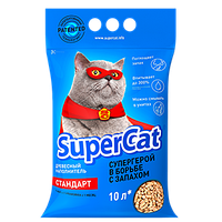 Древесный наполнитель SuperCat стандарт 3 кг