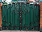 Ворота ковані з профнастилом, фото 2