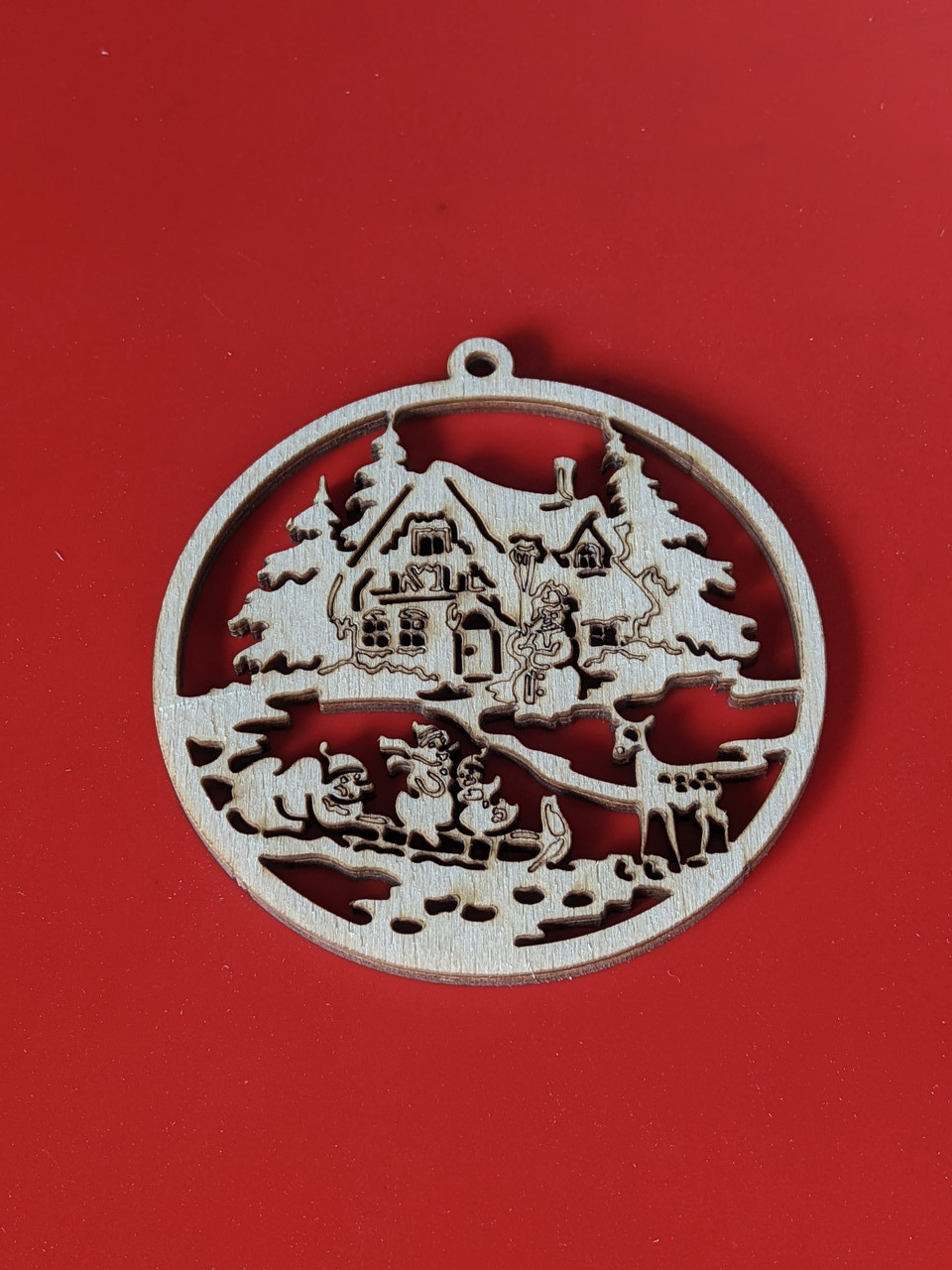 Дерев'яна новорічна іграшка заготовка. "Іграшка Сніговики", фото 1