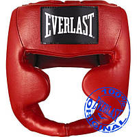 Оригинальный боксерский шлем Эверласт. Шлем боксерский Everlast EverCool красный.