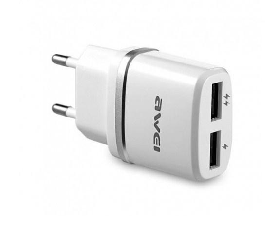 Мережевий адаптер Awei C-930 5 V 2.1 A 2 USB оригінал