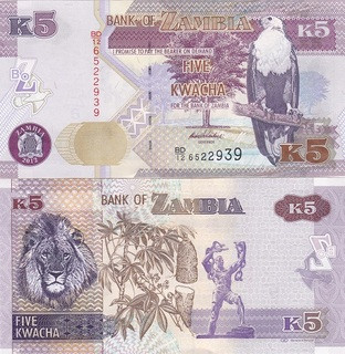 Zambia↑ — 5 Kwacha 2020 UNC Pick