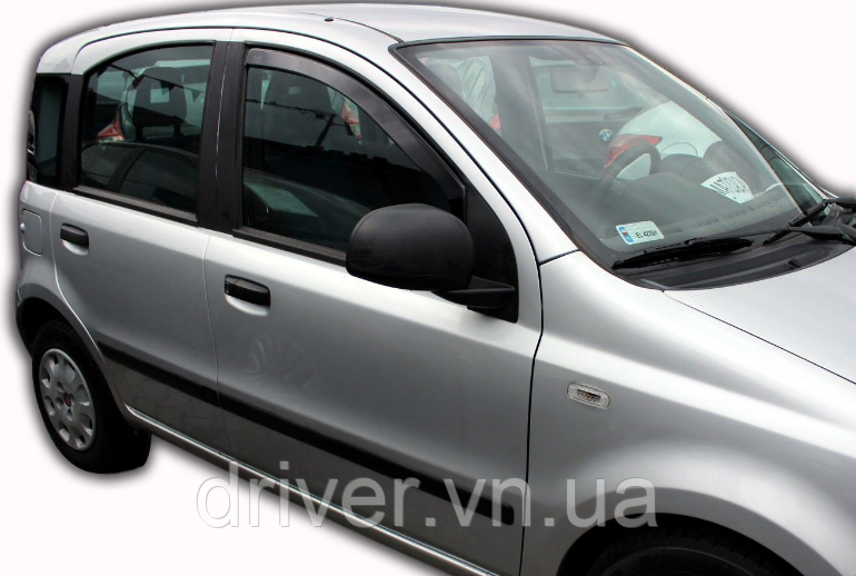 Дефлектори вікон вставні Fiat Panda 5D 2003->, 2шт