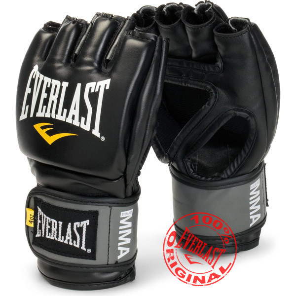Боксерські рукавиці Еверласт.Перчатки тренувальні Everlast MМА Pro Style Grappling Gloves чорний L/XL