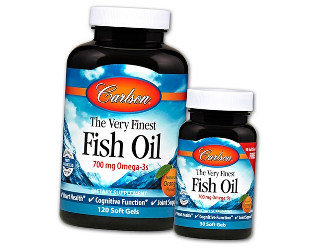 Жирні кислоти Омега 3 Carlson Labs The Very Finest Fish Oil 20+30 гел капс риб'ячий жир