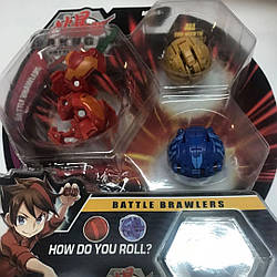 Набор Бакуган Bakugan 3 шт, герой, карточки