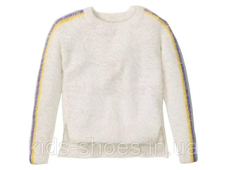 Кофта Светр пухнастий для Мами або доньки 146/152 PEPPERTS® біла, сіра - фото 1 - id-p1105270150