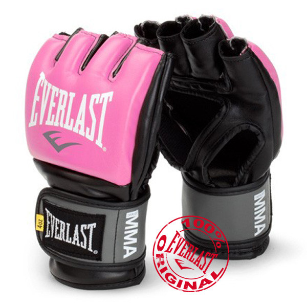 Оригінальні рукавички тренувальні Everlast ММА Pro Style Grappling Gloves рожевий S/M