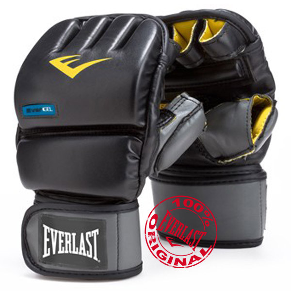 Оригінальні рукавички Еверласт. Рукавиці снарядні Everlast Evergel Wristwrap Heavy Bag Gloves чорний
