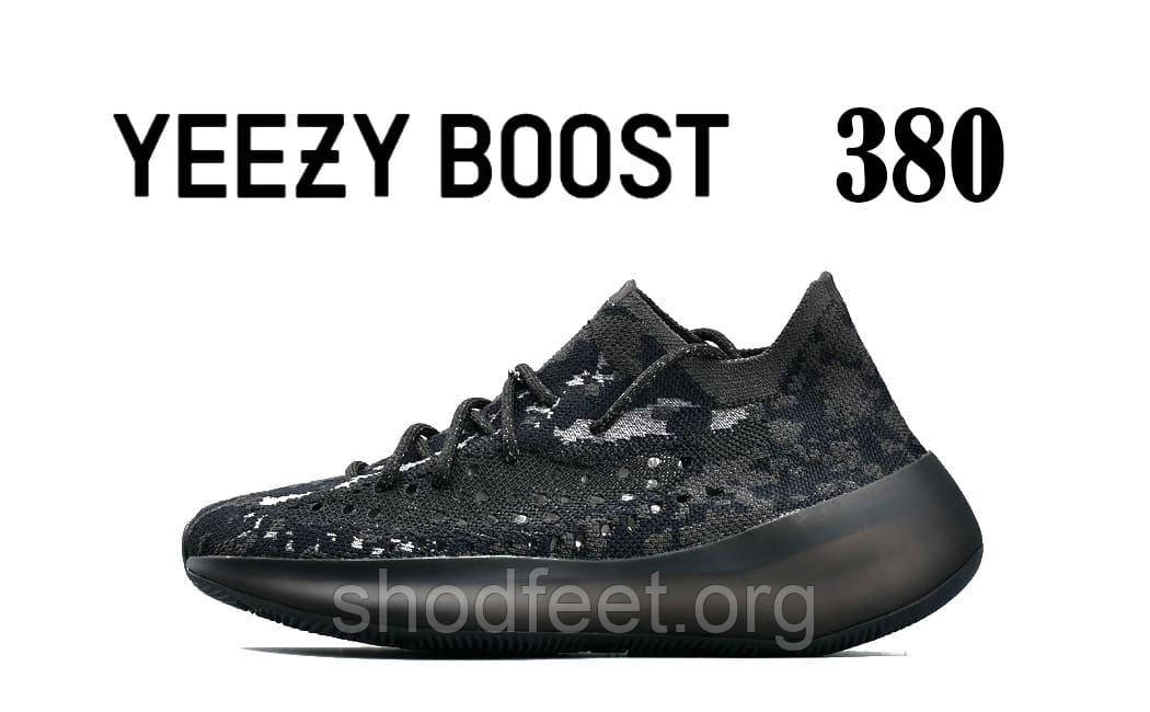 Чоловічі кросівки Adidas Yeezy Boost 380 Triple Black, фото 1