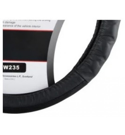 Чохол на кермо КІЖА L (39-40 см) чорний Carlife SW235, фото 1