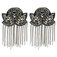 Еполіети стразові, колір Black Diamond, No9 1 пара