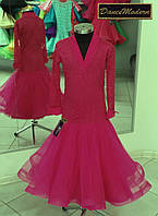 Платье для бальных танцев (бейсик) Cherry Red - fat «Chrisanne» и «DSI» (Великобритания)