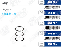 Кольца поршневые компрессора металл WABCO, MB Unimog 895 671 020 4, 1310538