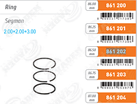 Кольца поршневые компрессора KNORR, SCANIA 4 series EURO 5 LK4935