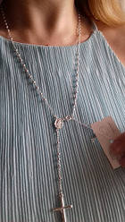 Срібна вервиця на шию 60 см арт.R 3 059 corone 040 y