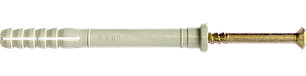 Дюбель UCX нейлоновий з ударним шурупом, з циліндричним буртиком