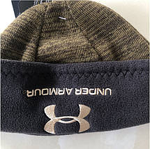 Стильна шапка Under Armour Хакі на флісі, фото 4