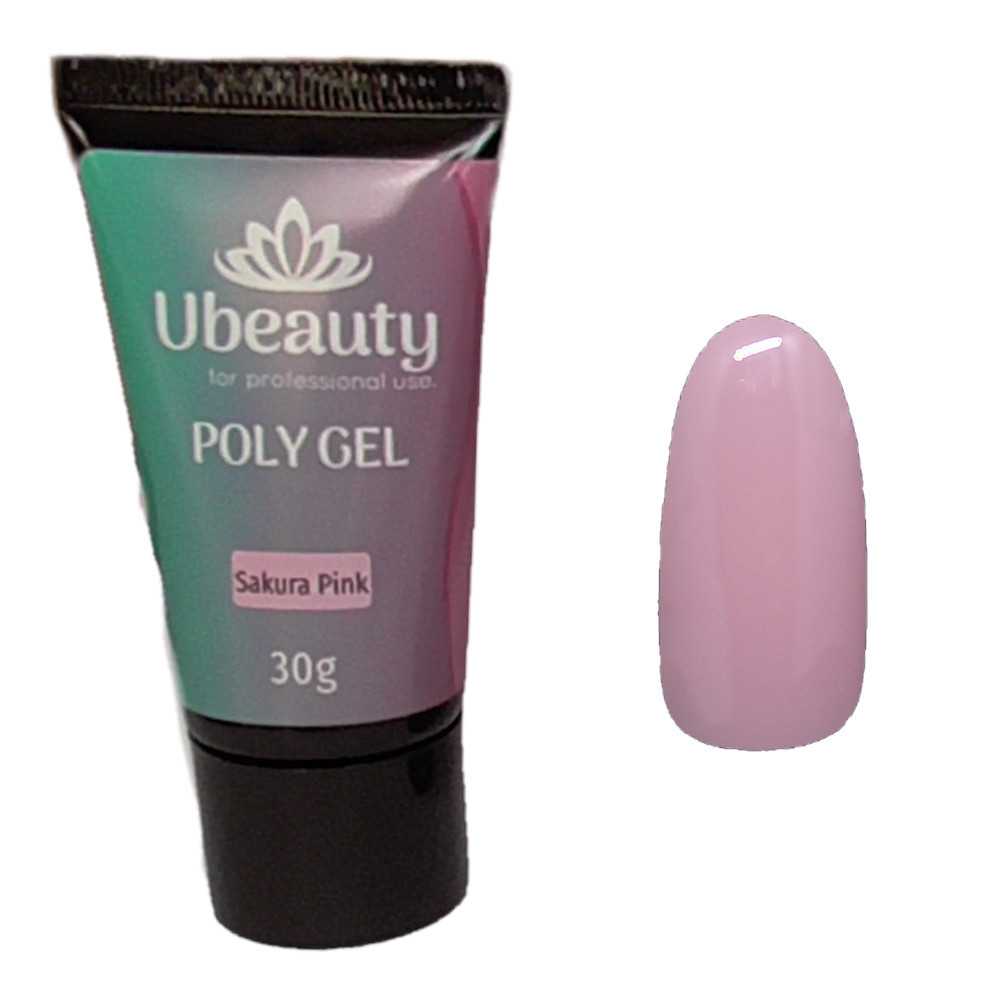 Полигель Ubeauty, Acrylgel, Sakura Pink, Рожевий, 30 мл, мультигель, акригель, акрилатик