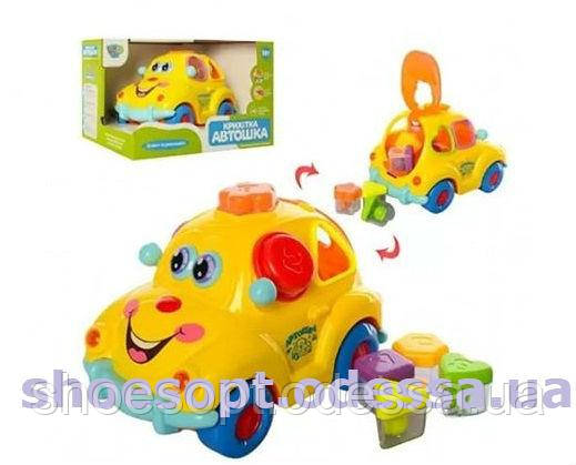 Дитяча розвивальна машинка-сортер Автошка, світло, звук, фото 1