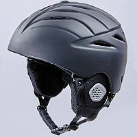Шлем горнолыжный с механизмом регулировки Moon 6295 размер M (55-58 см) черный