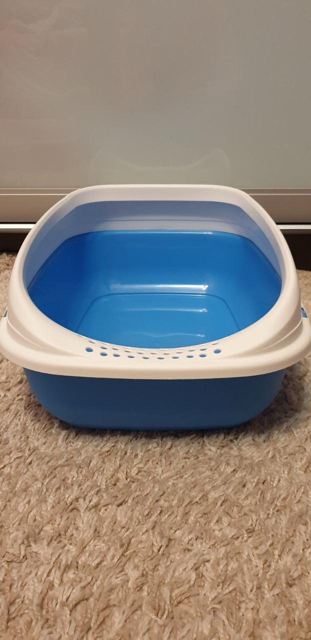 Туалет для кішок/котів з рамкою, Beta plus maxi, MPS, 49x39x17 см, синій, фото 1