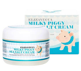 Корейська крем Elizavecca Milky Piggy Sea Salt Cream з морською сіллю надає тонізує і зміцнює судини