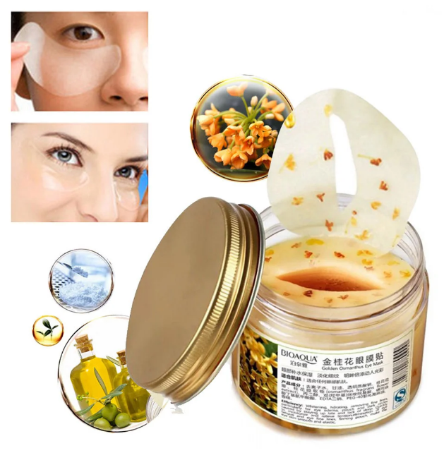 Маска-патчі для шкіри навколо очей з золотим ОСМАНТУС Bioaqua Golden Osmanthus Eye Mask, патчі Біоаква