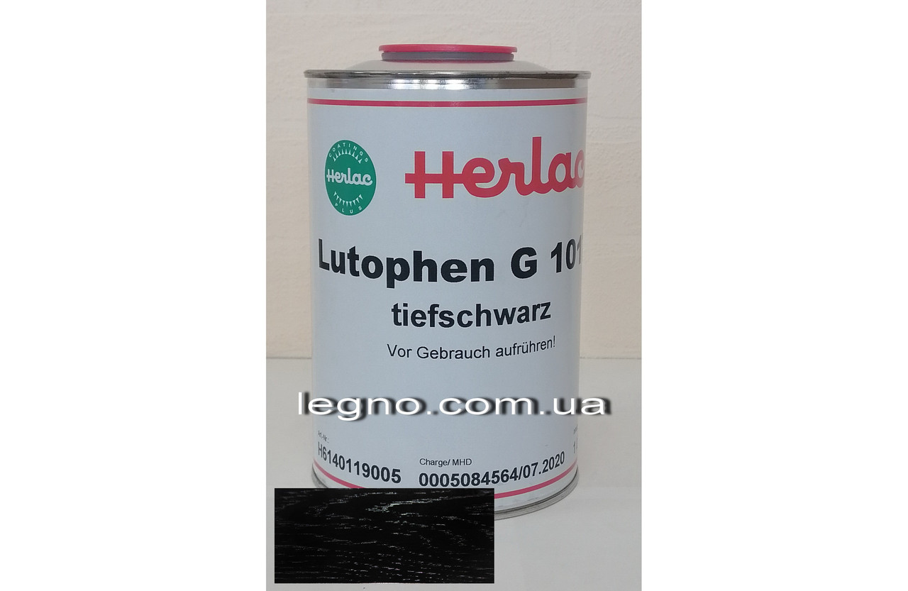 Барвник Лютофен Чорний tiefschwarz (морилка) Herlac 1л., на нітрооснові, для дерева