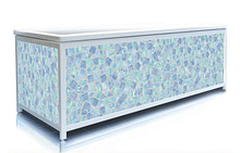 Екран під ванну 180 см, мозаїка (блакитний), пластиковий каркас