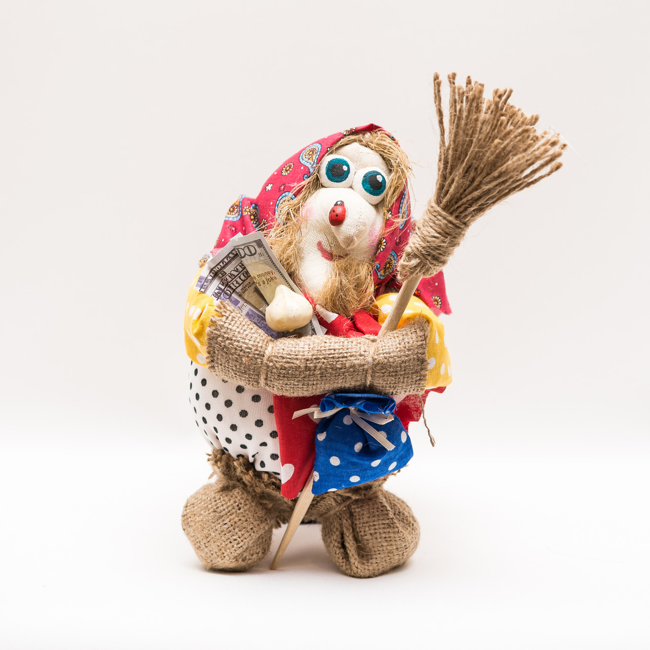 Текстильна лялька (мішок) Баба Яга 25-30 см, фото 1