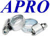 Хомут червячний APRO 10*16 нержавійка, фото 3