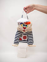 Кіт моряк, полу лялька для рушників та туалетного паперу.