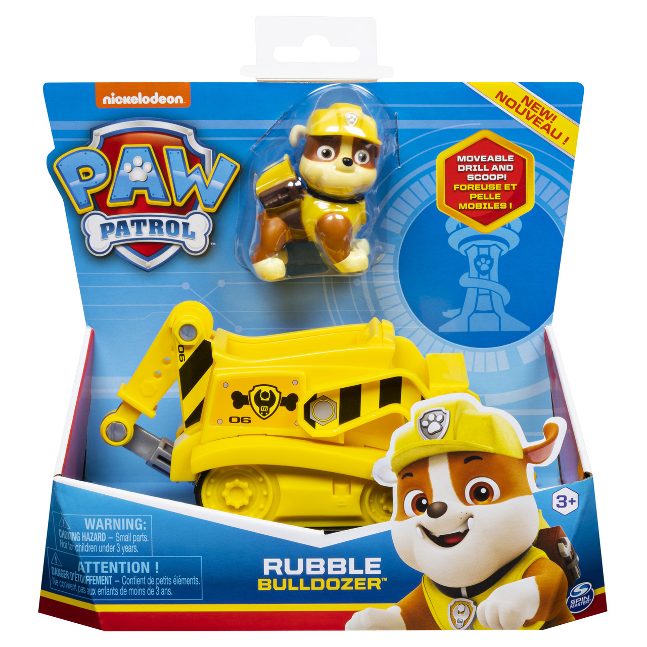 Машинка з фігуркою Paw Patrol Кремез Щенячий патруль Бульдозер — Spin Master