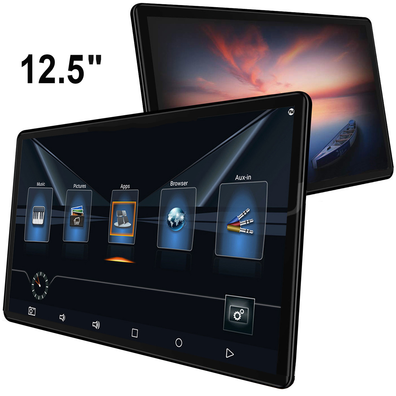 Автомобільний монітор у підголівник Terra A125, Android 8.1, екран 12,5", 8xCPU, 2/16Gb, фото 1