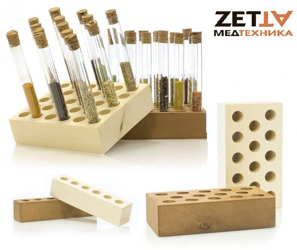 Пробирки для специй с пробками на подставке (штатив 6 пробирок стекло ...