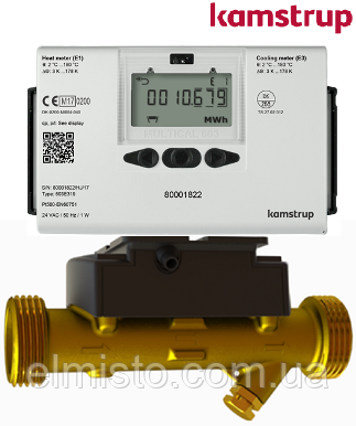 Ультразвуковой интеллектуальный теплосчетчик MULTICAL 603 DN20 G1B x 190 mm, резьба, Qp2,5 м3/ч (Камструп) - фото 1 - id-p1105606729