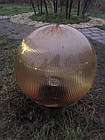 Вуличний світильник парковий куля д. 150мм, база E27 золотий призматичний, фото 5