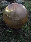 Світильник парковий шар д. 200 мм, база E27 золотий призматичний, фото 5