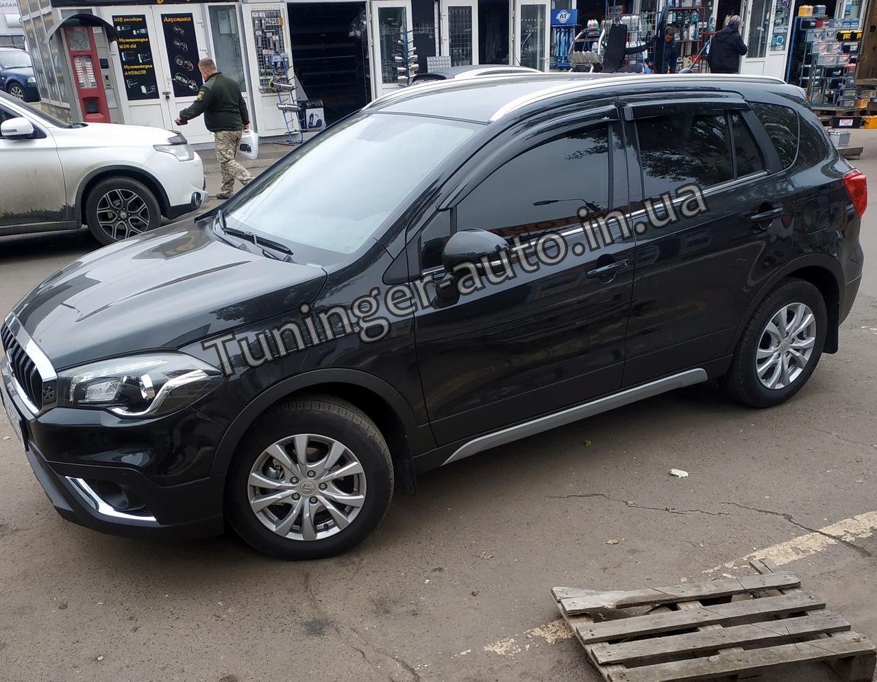 Вітровики, дефлектори вікон Suzuki SX4 2013- (Hic)