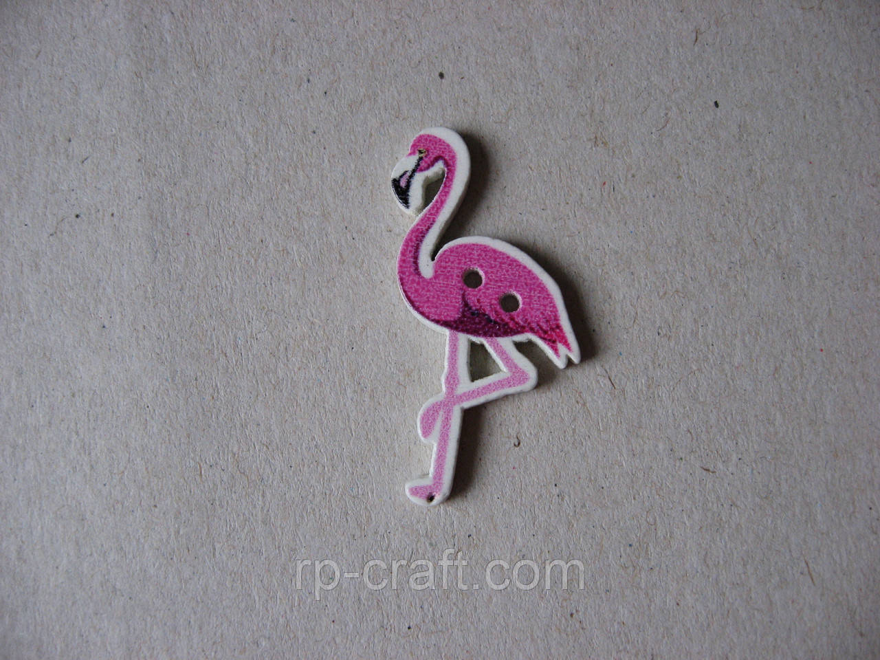 Гудзик дерев'яний,  декоративний. Фламінго, 20х35 мм, фото 1