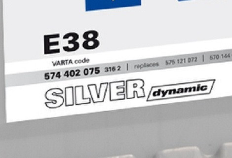 Акумулятор VARTA 6СТ 74 Silver Dynamic (E38)