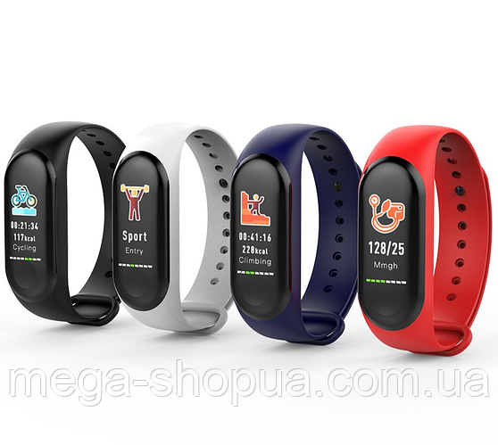 Фітнес браслет трекер Mi Band M3 кліпса зарядка, жіночі чоловічі ...