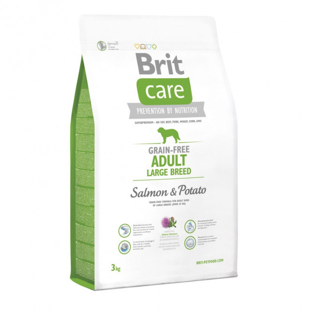 Корм для собак Brit Care Grain-free Adult Large Breed Salmon & Potato 3кг
