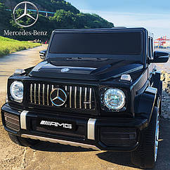 Дитячий електромобіль Джип Mercedes-Benz G63, музика, світло, колеса EVA, сидіння шкіра, M 4214 EBLR-2 чорний