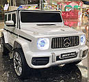 Дитячий електромобіль Джип Mercedes-Benz G63, музика, світло, колеса EVA, сидіння шкіра, M 4214 EBLR-1 білий, фото 4